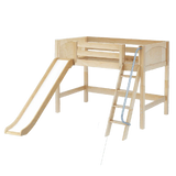 Maxtrix Mid Loft w Front Slide (Ladder or Staircase) - fabric options - Kids Haven