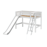Maxtrix Mid Loft w Front Slide (Ladder or Staircase) - fabric options - Kids Haven