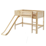 Maxtrix Mid Loft w Front Slide (Ladder or Staircase) - fabric options - Kids Haven