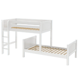 Maxtrix Parallel Bed w Straight Ladder - Kids Haven