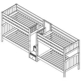 Maxtrix Quad High Bunk w Staircase