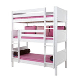 Maxtrix Triple Bunk Bed w Mounted Ladder - Kids Haven