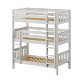 Maxtrix Triple Bunk Bed w Mounted Ladder - Kids Haven