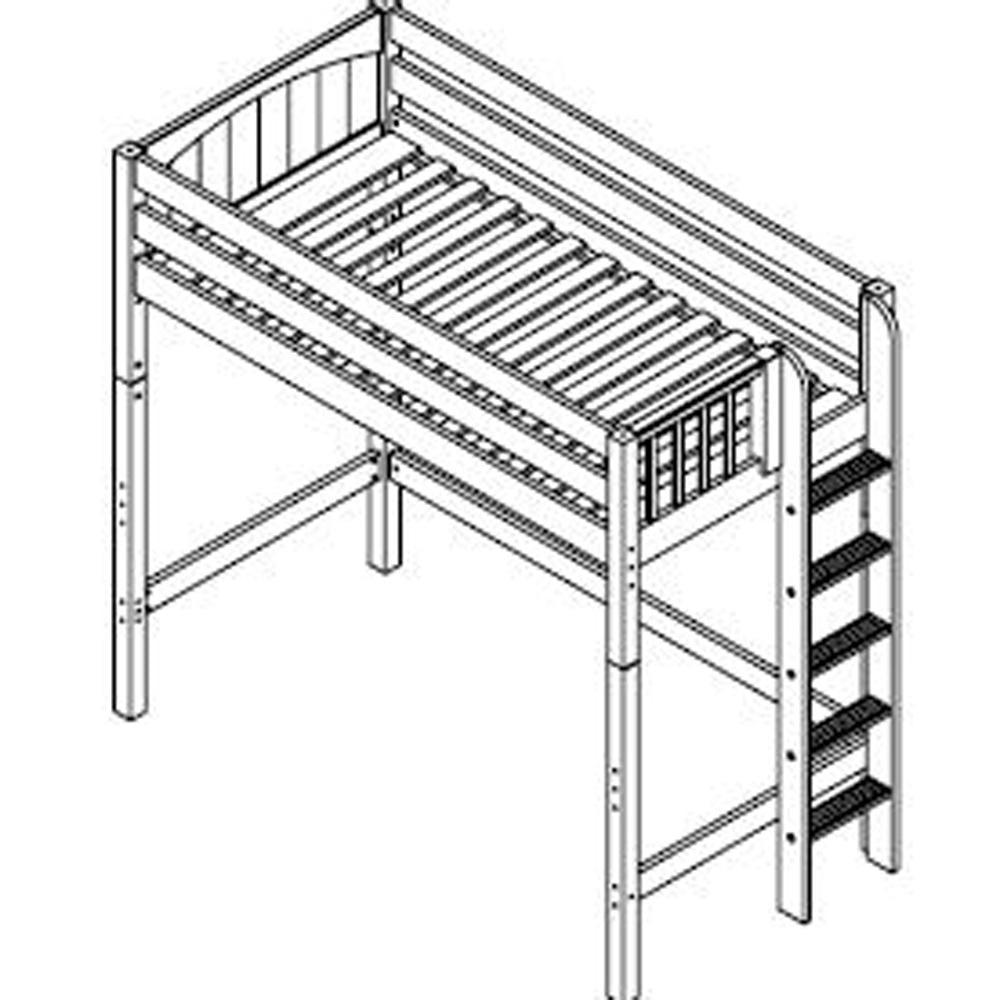 Maxtrix Basic Ultra High Loft w Side Straight Ladder - Kids Haven