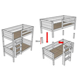 ModBed Basic Bed - No guards (with pullout options - Single or SS) - Kids Haven
