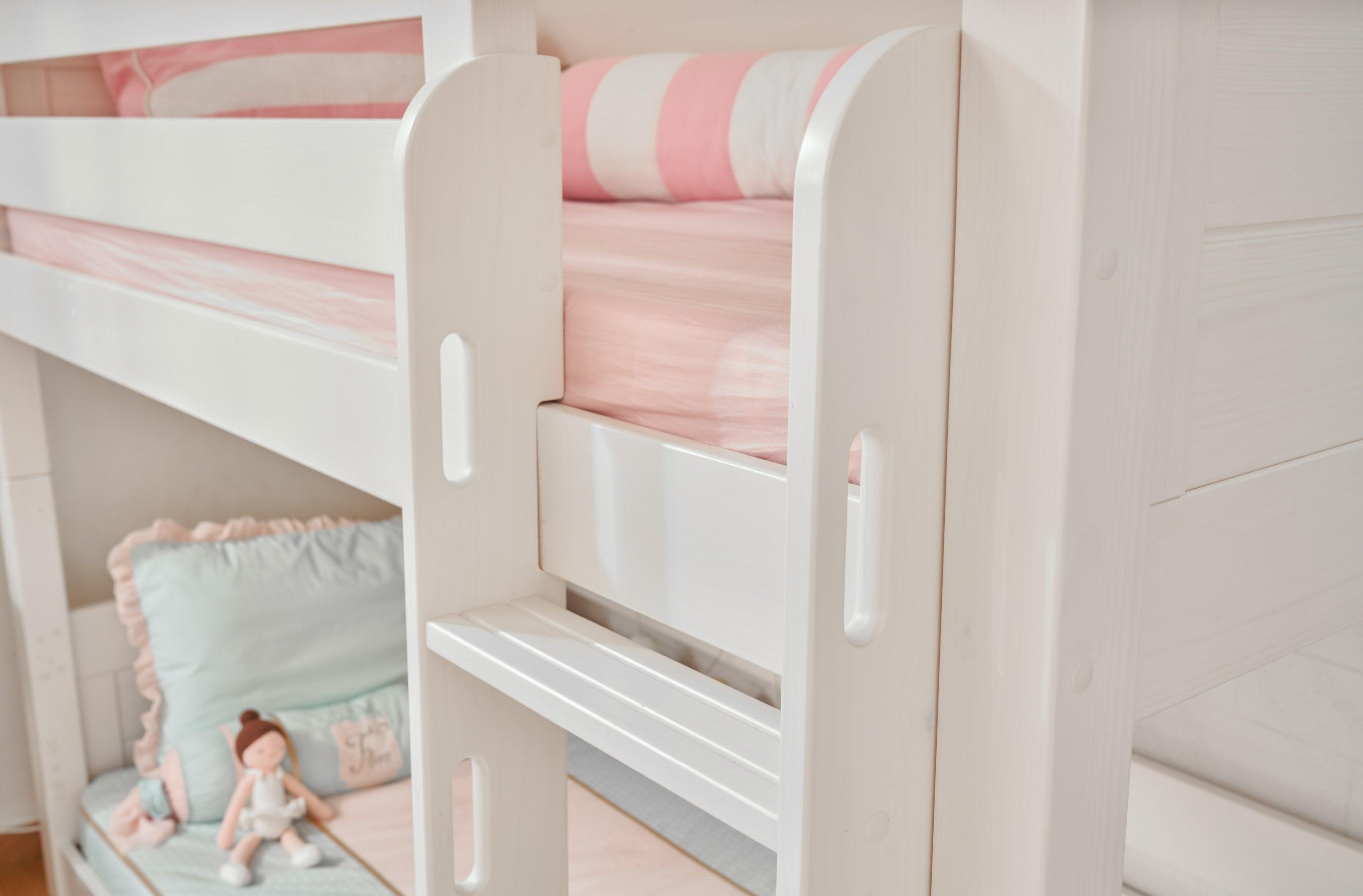ModBed High Bunk Bed (with roof & pullout options - Single or SS) - Kids Haven