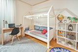 ModBed Elevated House Bed (with pullout options - Single or SS) - Kids Haven