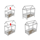 ModBed Elevated House Bed (with pullout options - Single or SS) - Kids Haven