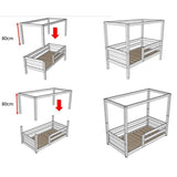 ModBed Elevated House Bed (with pullout options - Single or SS) - Kids Haven