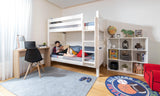 ModBed High Bunk Bed (with roof & pullout options - Single or SS) - Kids Haven