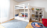 ModBed High Bunk Bed (with roof & pullout options - Single or SS) - Kids Haven