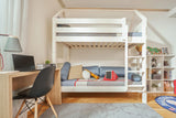 ModBed High Bunk Bed (with roof & pullout options - Single or SS) - Kids Haven