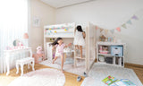 ModBed Mid Loft convertible Poster Bed (with roof options - Single or SS) - Kids Haven