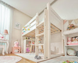 ModBed Mid Loft convertible Poster Bed (with roof options - Single or SS) - Kids Haven