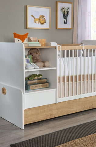 Cilek Natura Baby Sl Convertible Baby Bed (With Parent Bed) (80X180 Cm) - Kids Haven
