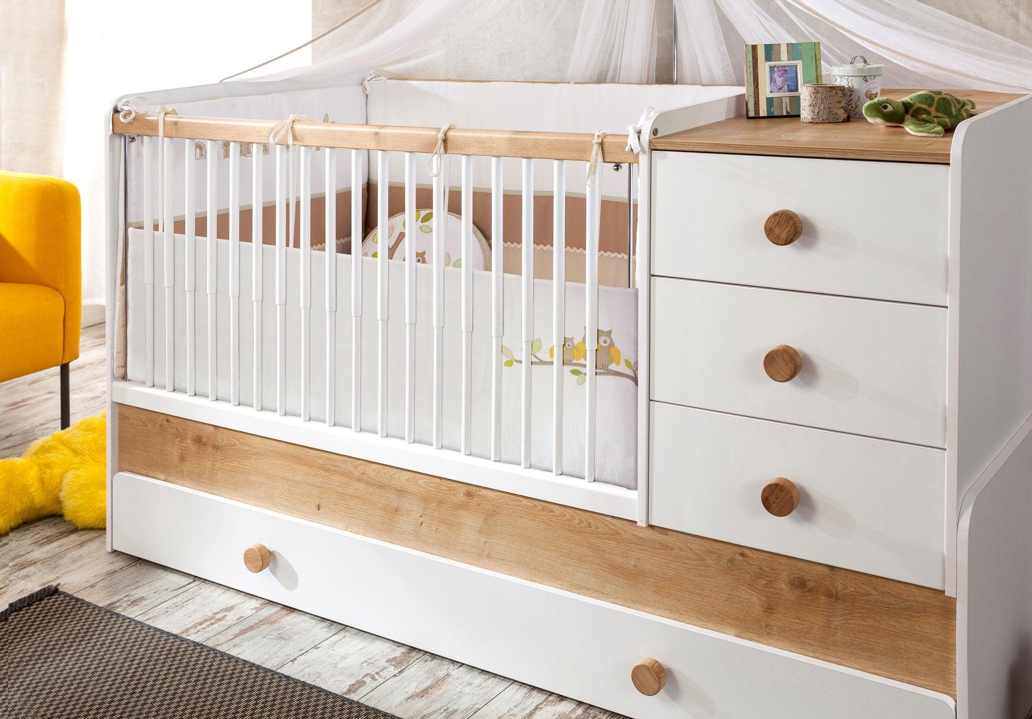 Cilek Natura Baby Sl Convertible Baby Bed (With Parent Bed) (80X180 Cm) - Kids Haven