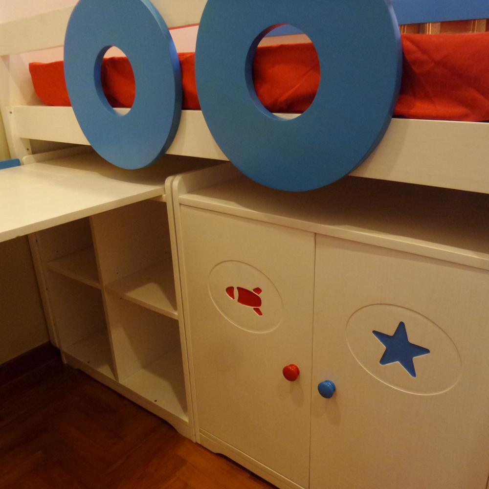 Oslo Nautical Low Loft Bed - Kids Haven