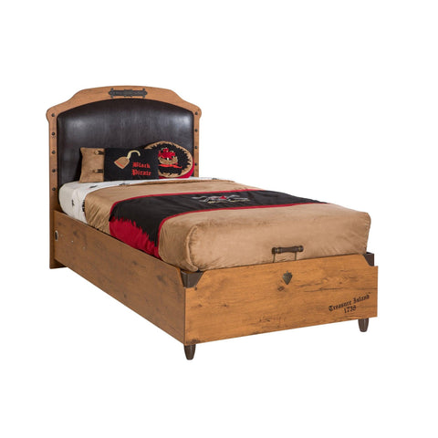Cilek Pirate Storage Bed With Leather Headboard (100X200 Cm) - Kids Haven
