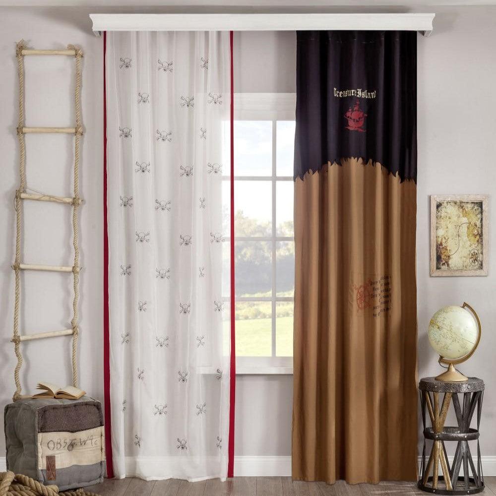 Cilek Pirate Curtain (140X260 Cm) And/Or Pirate Sheers (140X260 Cm) - Kids Haven