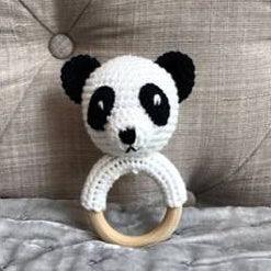 May's Hand Panda Lunar Round Rattle Crochet - Kids Haven