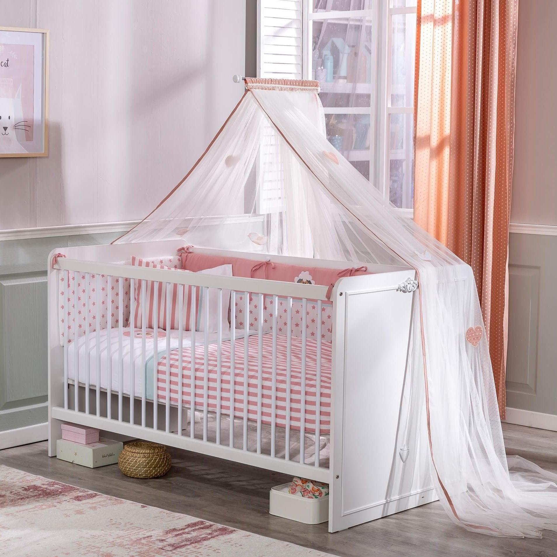 Cilek Romantica Baby Bed (70X140 Cm) (With Bundle Options)