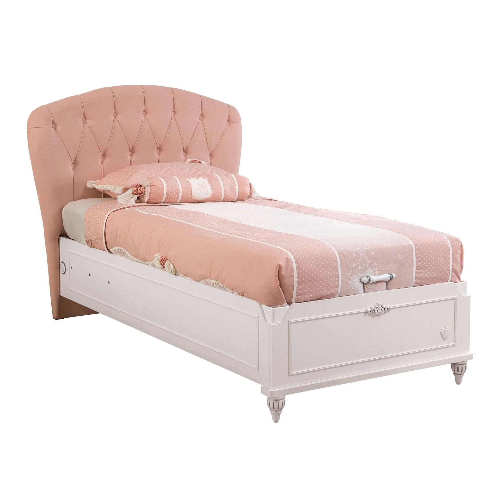 Cilek Romantic Fabric Headed Storage Bed (100X200 Cm) - Kids Haven