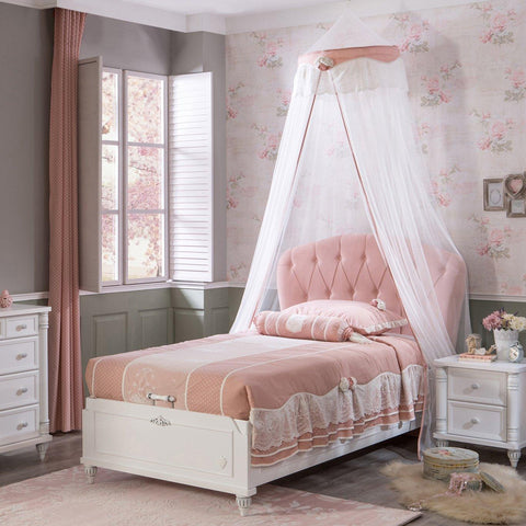 Cilek Romantic Fabric Headed Storage Bed (100X200 Cm)