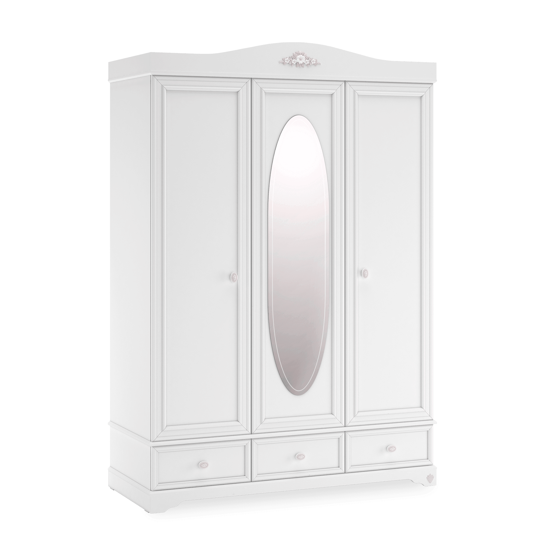 Cilek Rustic White 3 Doors Wardrobe - Kids Haven