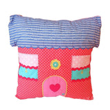 Snuggle Red House Cushion