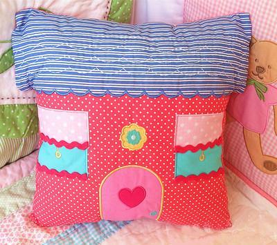 Snuggle Red House Cushion - Kids Haven