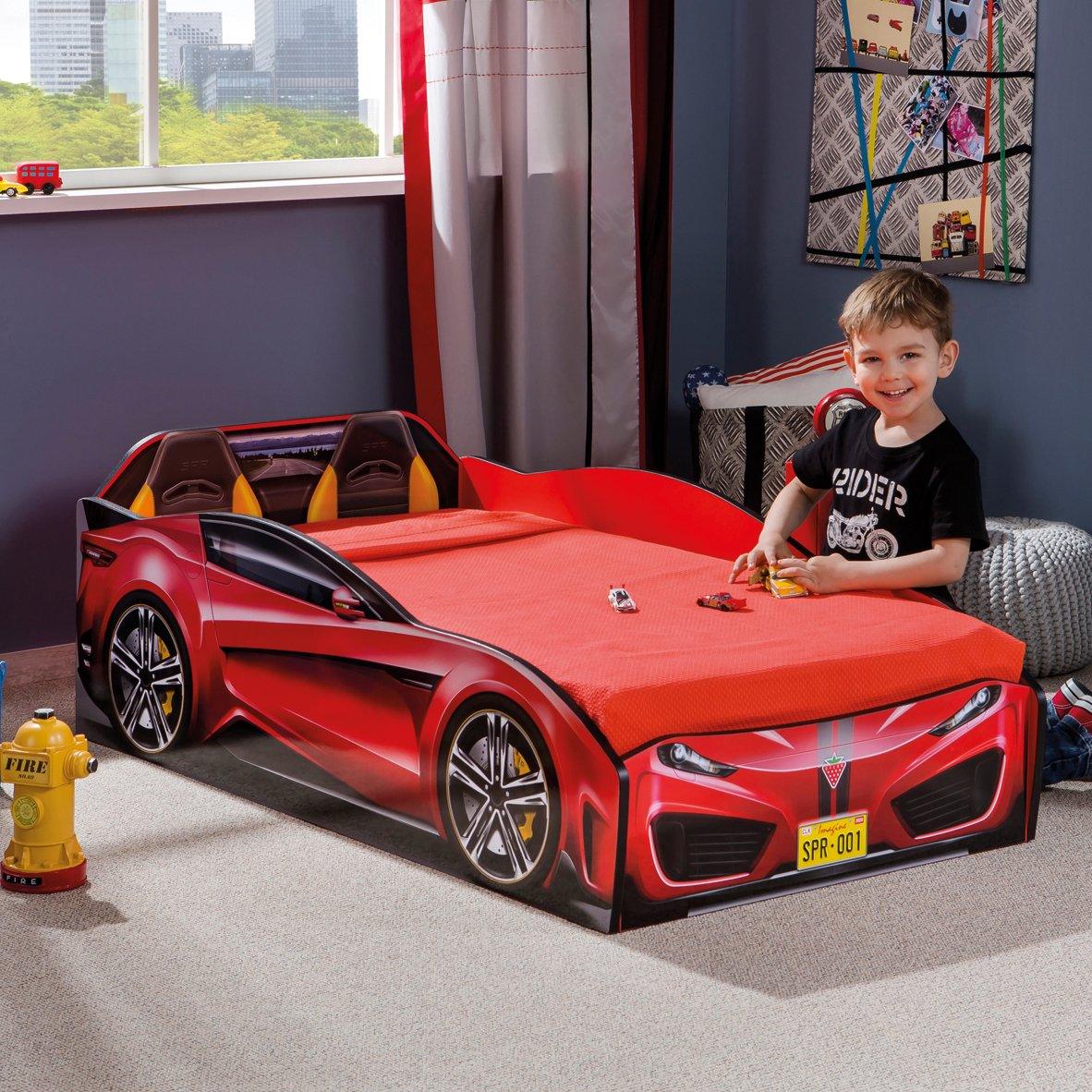 Cilek Spyder Car Bed-Red (70X131 Cm)