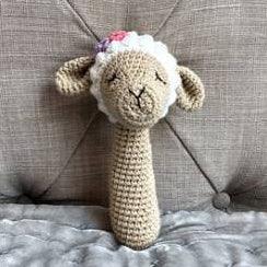 May's Hand Sheep Sheepy Long Rattle Crochet - Kids Haven