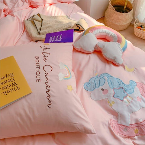 Snuggle Unicorn Dream Bedsheet Set - Kids Haven