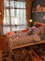 Snuggle Police & Thieves Zigzag Bedsheet Set - Kids Haven