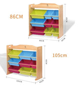 PETIT Solid Wood 9 Bins Toy Organizer (2 Sizes) - Kids Haven