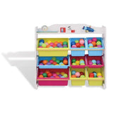 PETIT Solid Wood 9 Bins Toy Organizer (2 Sizes) - Kids Haven