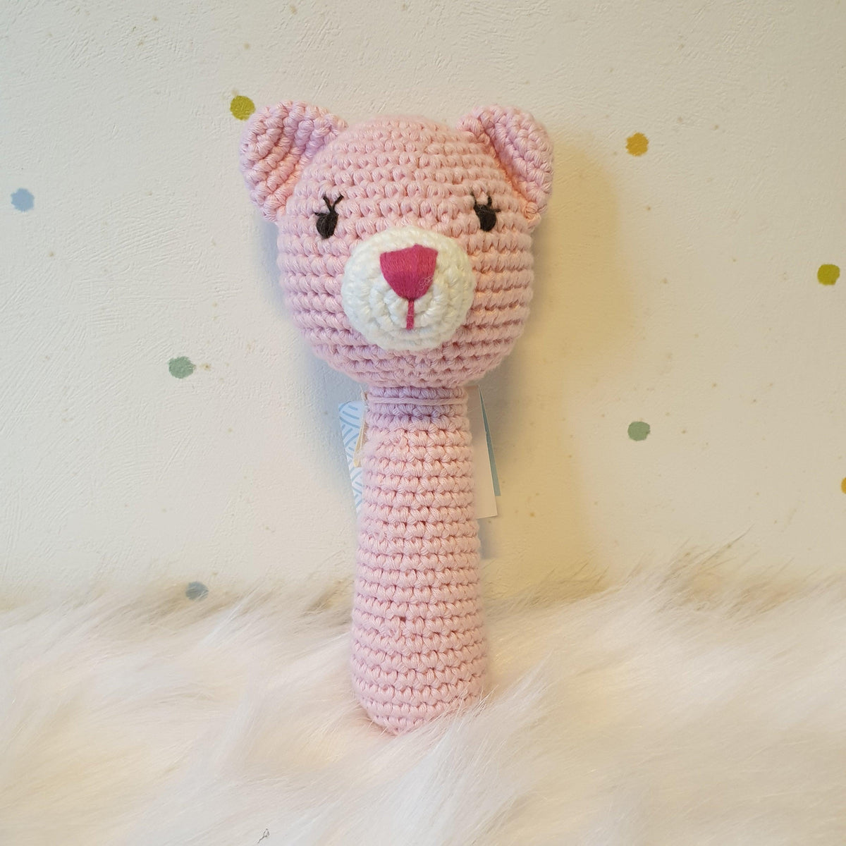 May's Hand Suri Cat Long Rattle Crochet - Kids Haven