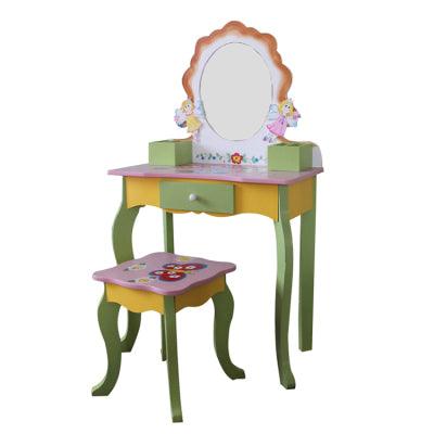 LEKEN Fairies Orange Dressing Table & Chair - Kids Haven