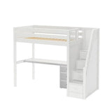 Maxtrix Ultra High Loft w Staircase w Table w 1 Drawer - Kids Haven