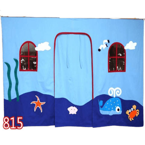 Snuggle Whale Underbed Curtains - Kids Haven