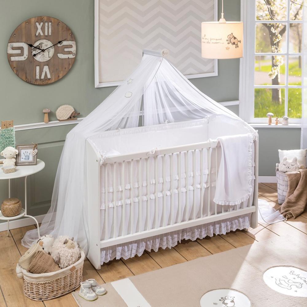 Cilek White Swinging Baby Bed (70X130 Cm) (With Bedding Options)
