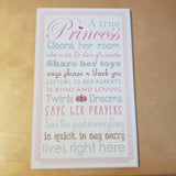 C&F Wooden A True Princess Quote Plaque - Kids Haven