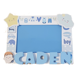 C&F Wooden Baby Boy Photo Frame Name Plate