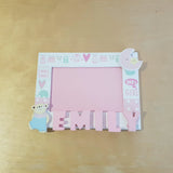 C&F Wooden Baby Girl Photo Frame Name Plate - Kids Haven