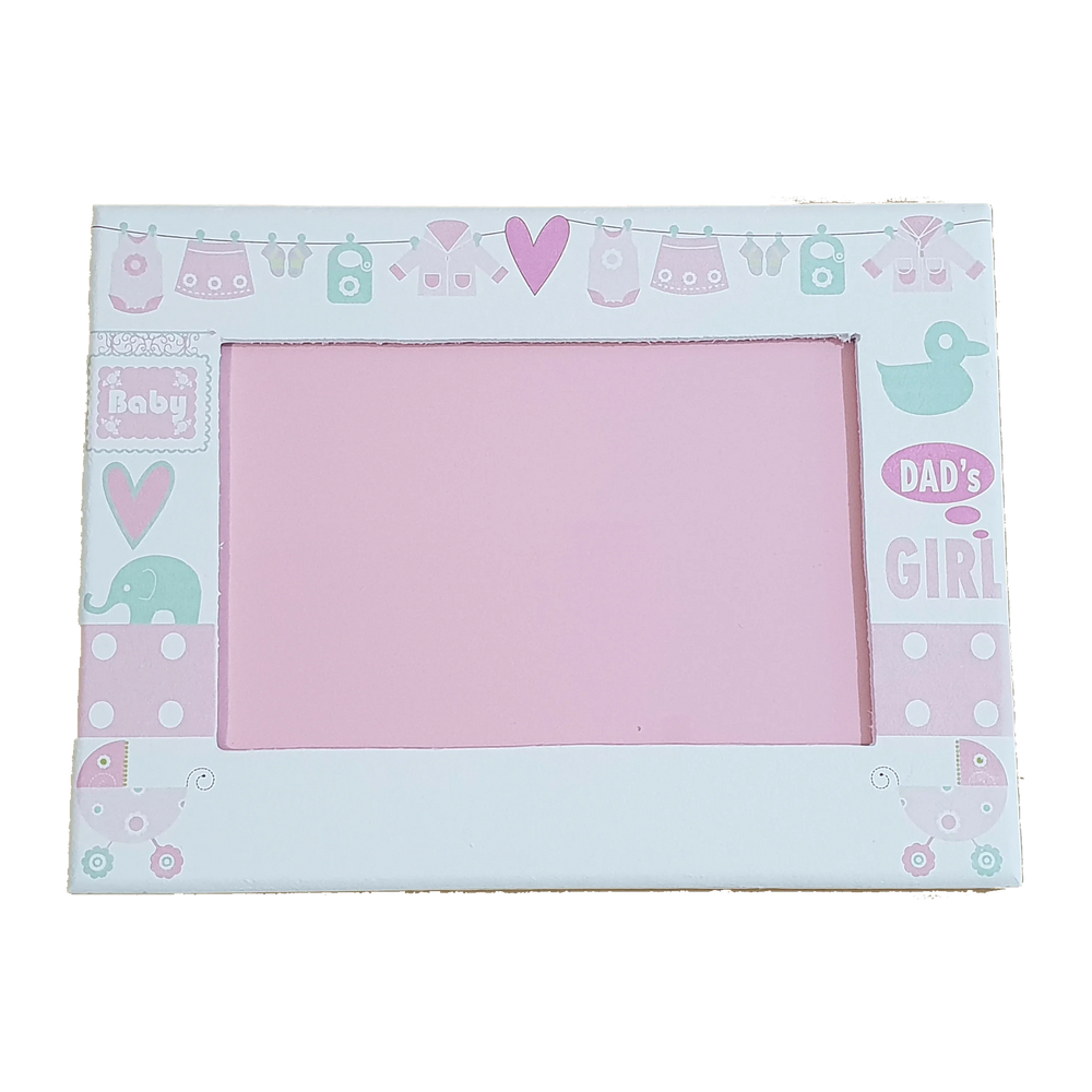 C&F Wooden Baby Girl Plain Photo Frame