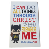 C&F Wooden Bat Girl Quote Plaque