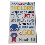 C&F Wooden Captain America Quote Plaque