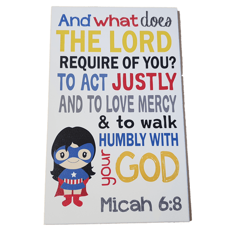 C&F Wooden Captain Girl Quote Plaque