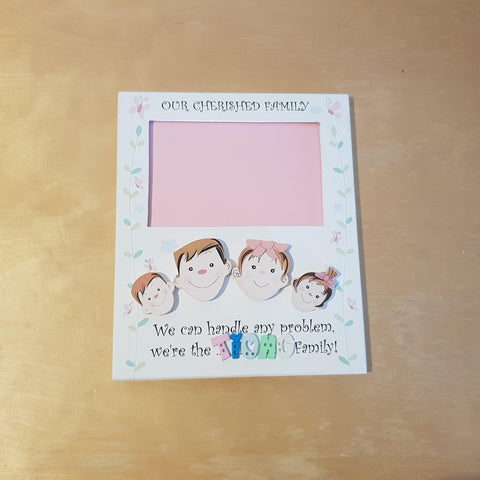C&F Wooden Family Photo Frame Name Plate - Kids Haven