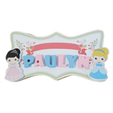 C&F Wooden Floral Garden Ribbon Name Plate